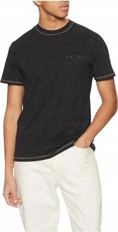 Guess Herren T-Shirt Single Tee Schwarz