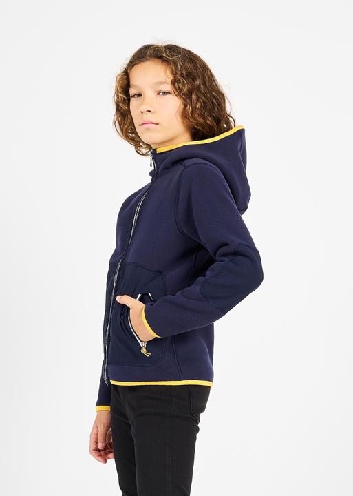 Immagine prodotto Tribord Giacca in pile da vela per bambini calda e reversibile 500 blu navy/giallo (164)