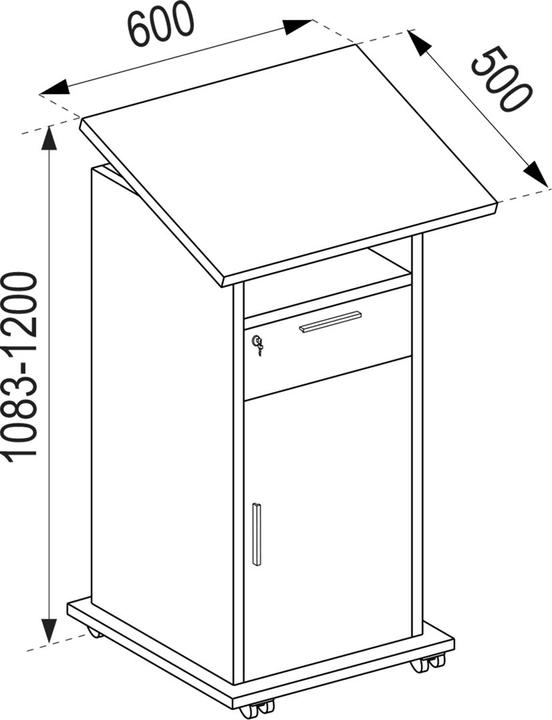 Actual product image VCM Stand table beamer projector Neta with revolving door
