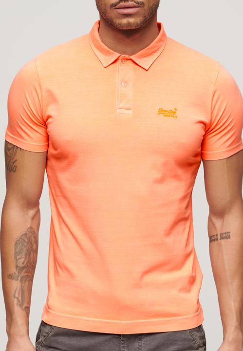 Immagine prodotto Superdry Essential Jersey-Polohemd mit neonfarbenem Logo (L)