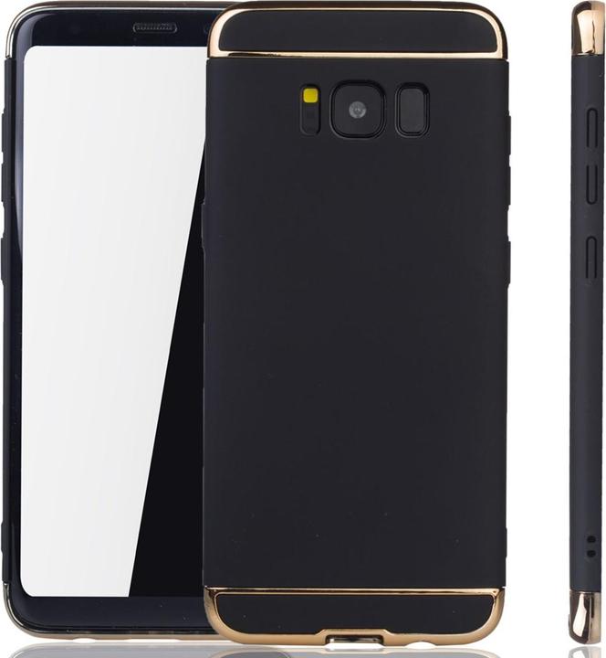 Produktbild König Design Handy Hülle Schutz Case für Samsung Galaxy S8 Bumper 3 in 1 Cover Chrom Schwarz (Samsung Galaxy S8+)