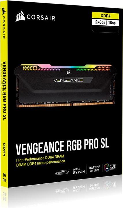 Produktbild Corsair Vengeance RGB Pro SL (2 x 8GB, 3600 MHz, DDR4-RAM, DIMM)