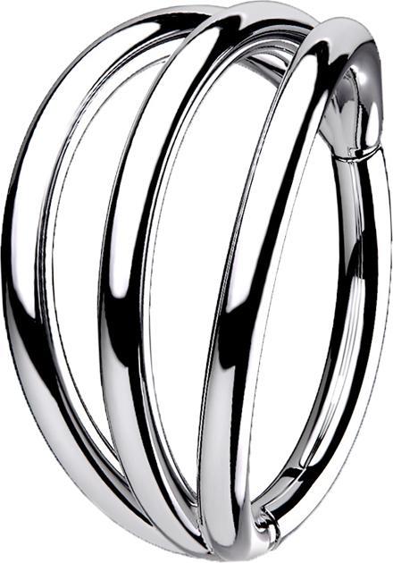 Actual product image Star Piercing Micro segment ring foldable silver three rings (without brass, Titanium G23)