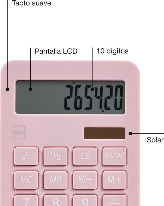 Produktbild Miquelrius TASCHENRECHNER Solar mit 10 Ziffern LCD-Bildschirm (Batterien)