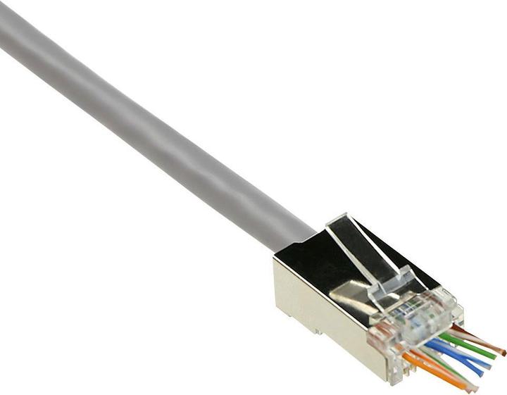 Productafbeelding RJ45 (8P/8C) CAT6 easyconnect afgeschermde modulaire connector voor ronde kabel met massieve of