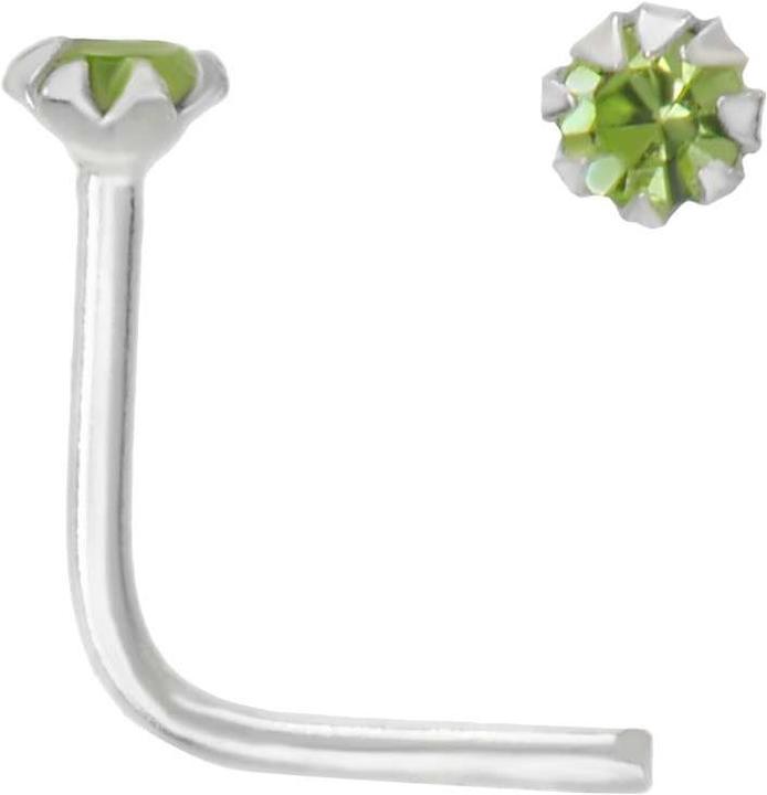 Bijouteria Nasenpiercing (Silber 925, Kristall)