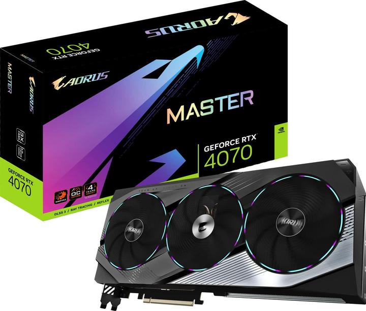 Actual product image Gigabyte Aorus GeForce RTX 4070 Master (12 GB)