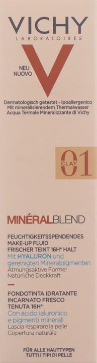 Actual product image Vichy Mineral Blend Make-Up Fluid 01 Clay (01 Clay)