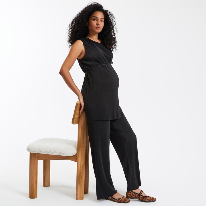Actual product image La Redoute Collections Wide maternity trousers with a high waistband (40)