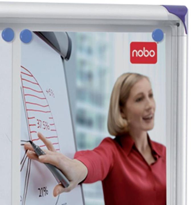 Actual product image Nobo Showcase extra flat with metal back panel