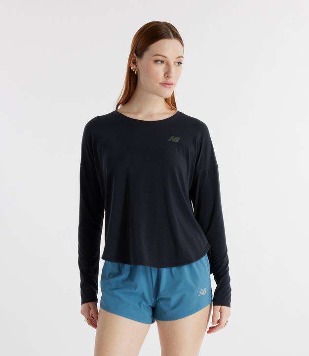 New Balance W Drapey Jersey Long Sleeve T-Shirt