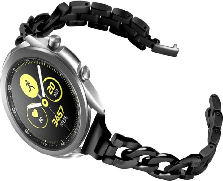Actual product image Cover-Discount 20mm stainless steel bracelet black (20 mm, Stainless steel)