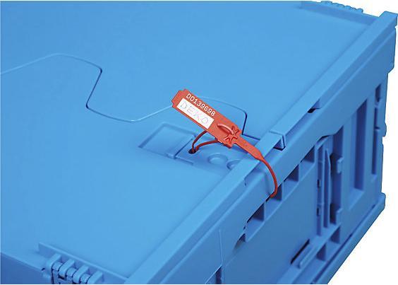 Immagine prodotto kaiserkraft Sigillo di sicurezza a fascetta, PP, conf. da 10 pz., 435 mm, rosso, a partire (10 Pezzo/i)
