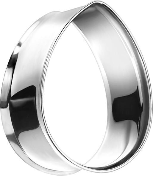 Star Piercing Flared Tunnel silber Tropfen (Chirurgenstahl 316L, ohne Messing)