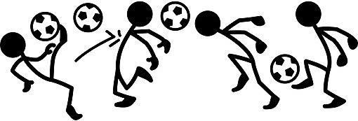 Produktbild Bilderwelten Strichmännchen Fussball (325 x 108 cm)
