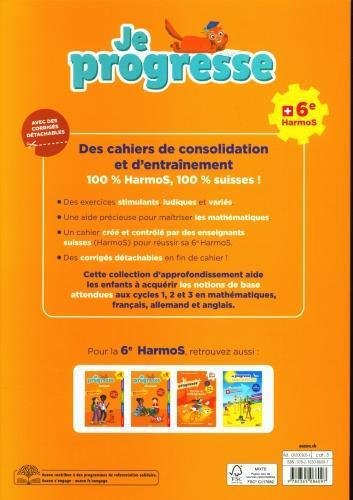 Immagine prodotto Je progresse en mathématiques 6ème HarmoS (Francese, Dalla Riva Sabina, Knébel Martine, 2021)