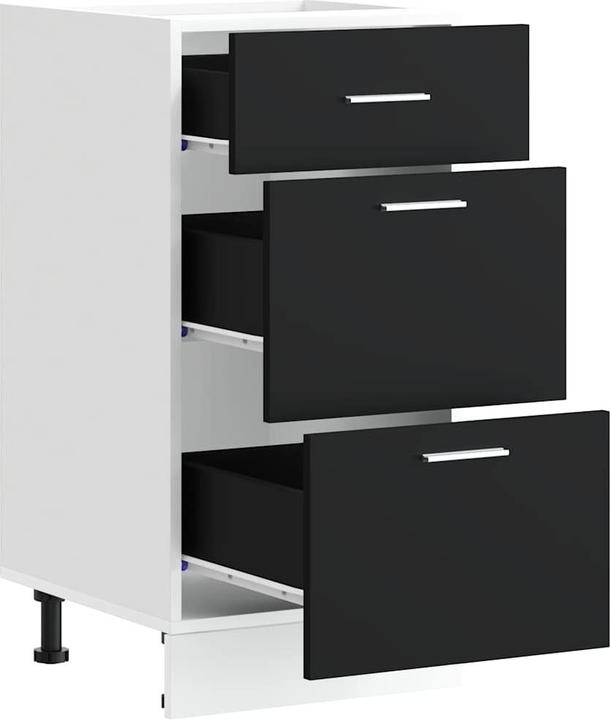 Actual product image VidaXL Unterschrank Schwarz 40x46x81,5 cm Holzwerkstoff Küchenschrank (40 x 46 x 81.5 cm)