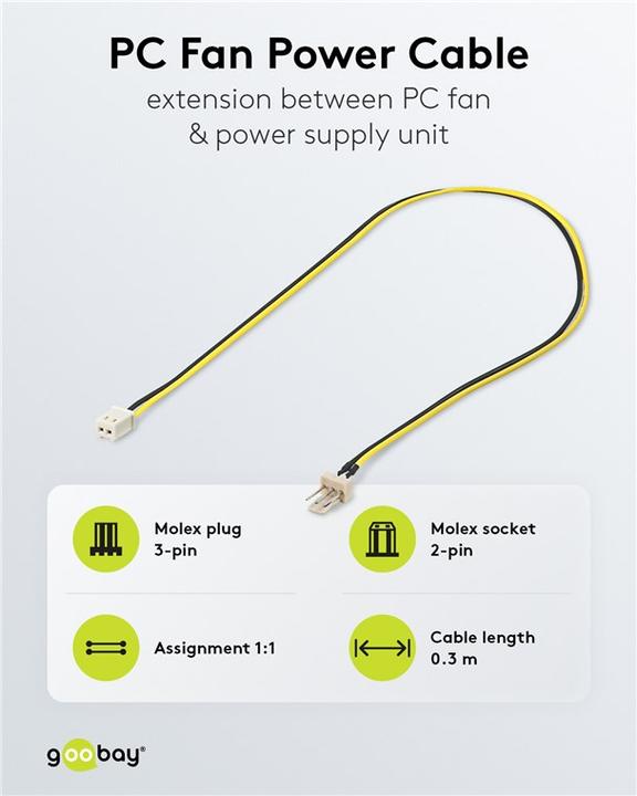 Produktbild Goobay 3 pin – 2 pin