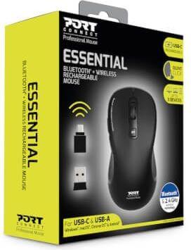 Produktbild Port Designs Souris Bluetooth & 2,4Ghz rech. USB A&C Essential (Kabellos)