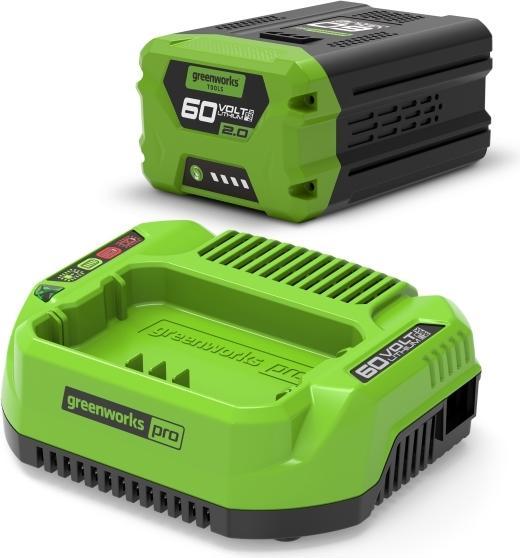 Greenworks GSK60B2, Starter-saet, 60V, chargeur universel avec batterie 2Ah (60 V)