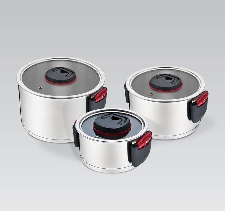 Produktbild Maestro MR-3530-6 Topfset mit Klappgriffen 6 Stück (24 cm, Pfannenset + Topfset, Edelstahl)