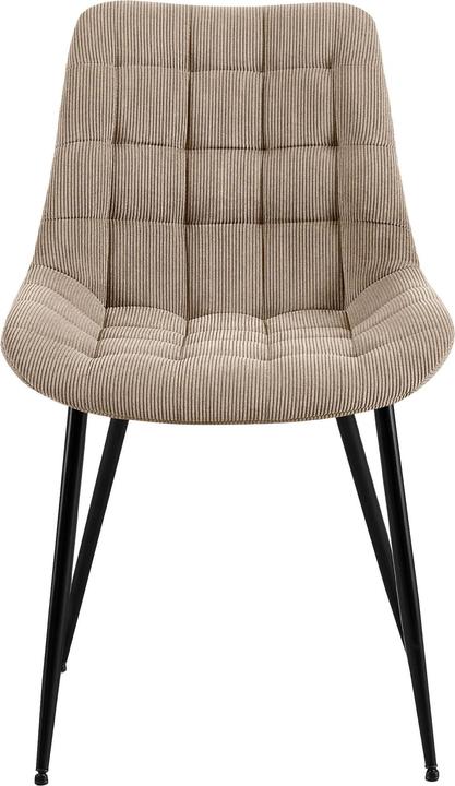 Image du produit CLP Chaise de salle à manger Sardna revêtement velours côtelé rembourré avec dossier