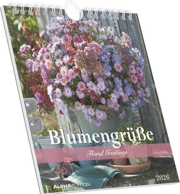 Immagine prodotto Alpha Edition Blumengrüsse 2026 - Postkartenkalender 16x17 cm - Blumen - zum Aufstellen oder Aufhängen - (16 x 17 cm, Tedesco)