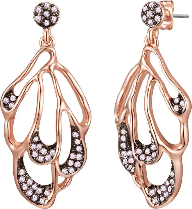 Produktbild Lulu & Jane Metall-Legierung verziert mit Kristallen von Swarovski® roségold/schwarz - 33296 (Metall-Legierung)