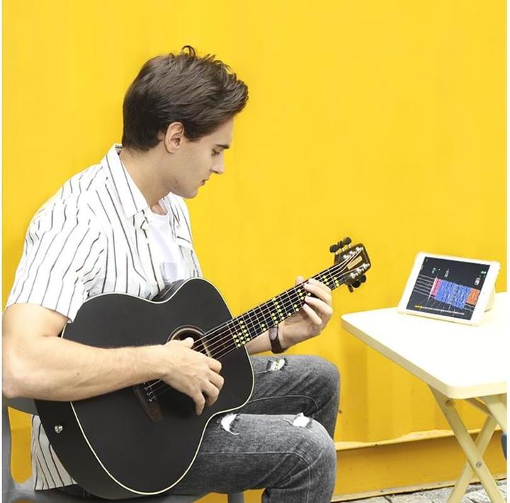 Immagine prodotto Popu Music Chitarra acustica Poputar T2 (Chitarra occidentale, Palissandro (materiale del ponte), Abete rosso (parte superiore), Mogano (materiale posteriore), Mogano (materiale laterale), Acrilonitrile butadiene stirene (ABS) (materiale della tastiera))