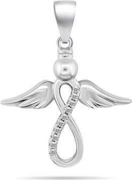 Brilio Silver - Charming silver pendant Angel PT112W