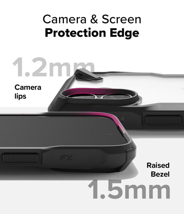 Actual product image Ringke Case for iPhone 16 FUSION X BLACK (Apple iPhone 16)