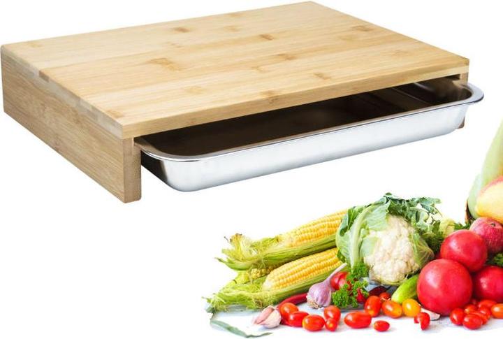 Produktbild Hermex Küchenbrett Schneidematte Holzbrett Schneidebrett Arbeitsbrett