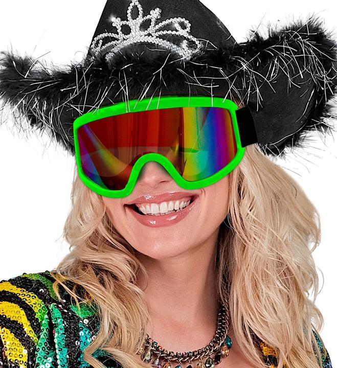 Produktbild Widmann Neon Grüne 80er Jahre Skibrille