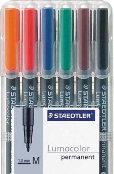 Produktbild Staedtler Lumocolor permanent (Mehrfarbig, 1 mm, 6 x)