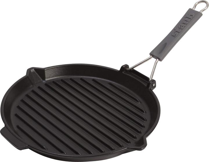 Poêle à griller (27 cm, Poêle à grillades, Fonte)