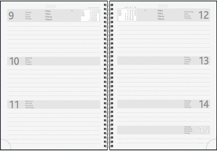 Produktbild Simplex Wochenagenda Simply Flex 15 x 21 cm, 2026, Rot (15 x 21 cm, Deutsch)
