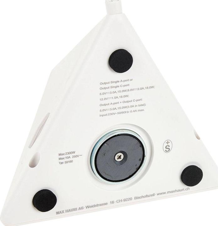 Actual product image Max Hauri Pyramid Soft-Touch surface (4 x, USB-A, USB-C, Type 12, 2.50 m)