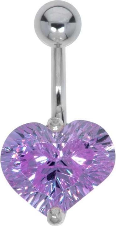 Bijouteria Bauchpiercing (Chirurgenstahl 316L, Silber 925, Zirkonia)