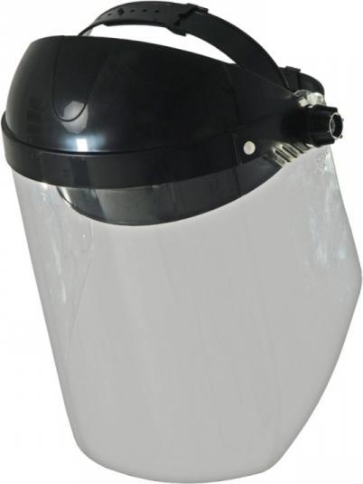Actual product image Dedra Face shield transparent, length 24 cm, with visor - BHST04