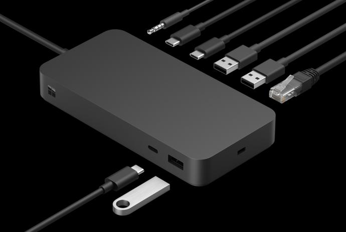 Actual product image Microsoft Surface Thunderbolt 4 Dock (Thunderbolt, 8 Ports)