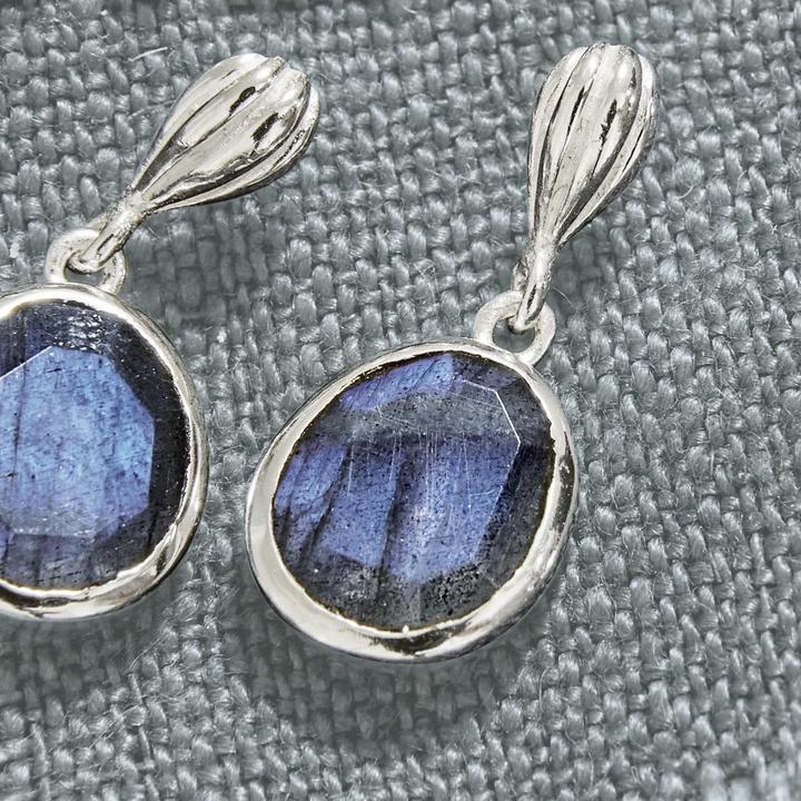 Immagine prodotto Loberon Orecchini Chantoux blu/argento (Argento 925, Labradorite)
