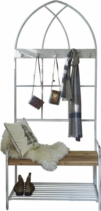Produktbild Loberon Garderobe Oliviette antikweiss/braun