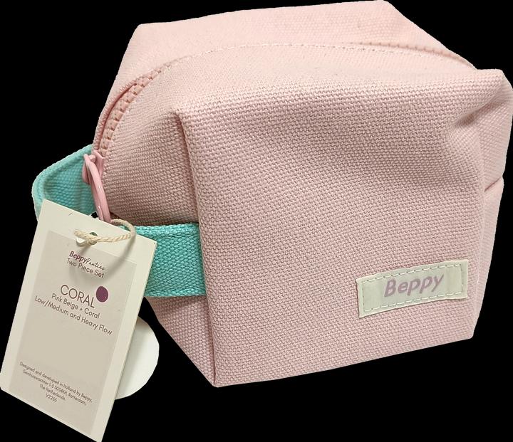 Beppy Panties «CORAL» Pink/Rosa, Grösse M, zwei Menstruations-Slips mit Waschtasche und Aufbewahrungs (M)