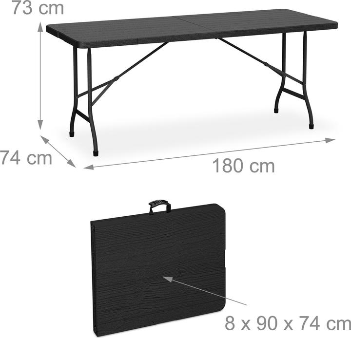 Image du produit Relaxdays Table-de-jardin (180 cm)