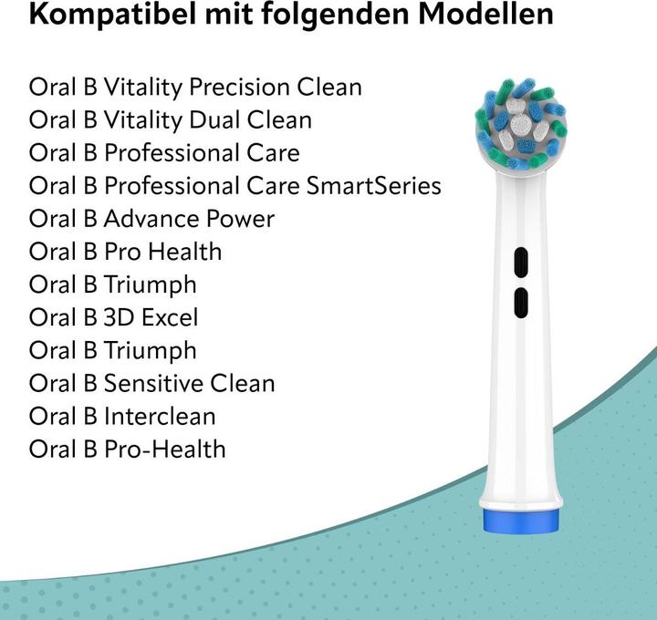 Image du produit Ora-Care Brosses de rechange Nettoyage en profondeur compatibles avec Oral-B Pack de 8 (8 x)