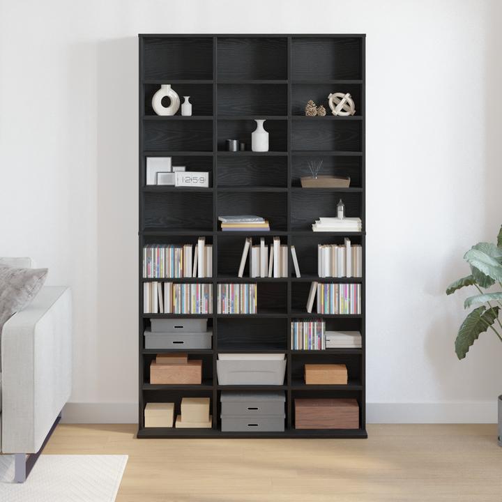 Immagine prodotto VidaXL Scaffale per CD in rovere nero 101x23x177,5 cm Materiale in legno