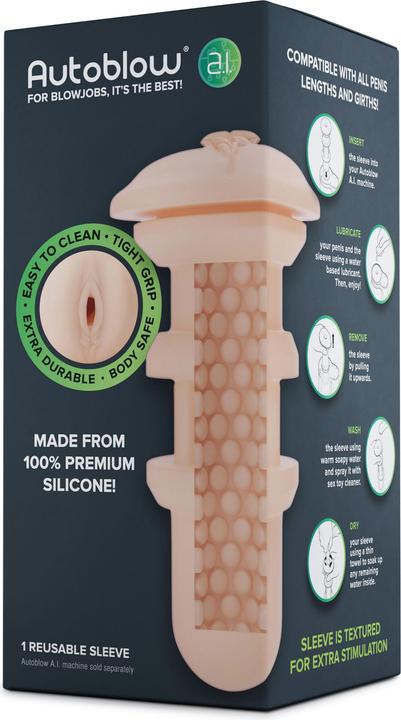 Actual product image Autoblow A.I. Silicone Vagina Sleeve