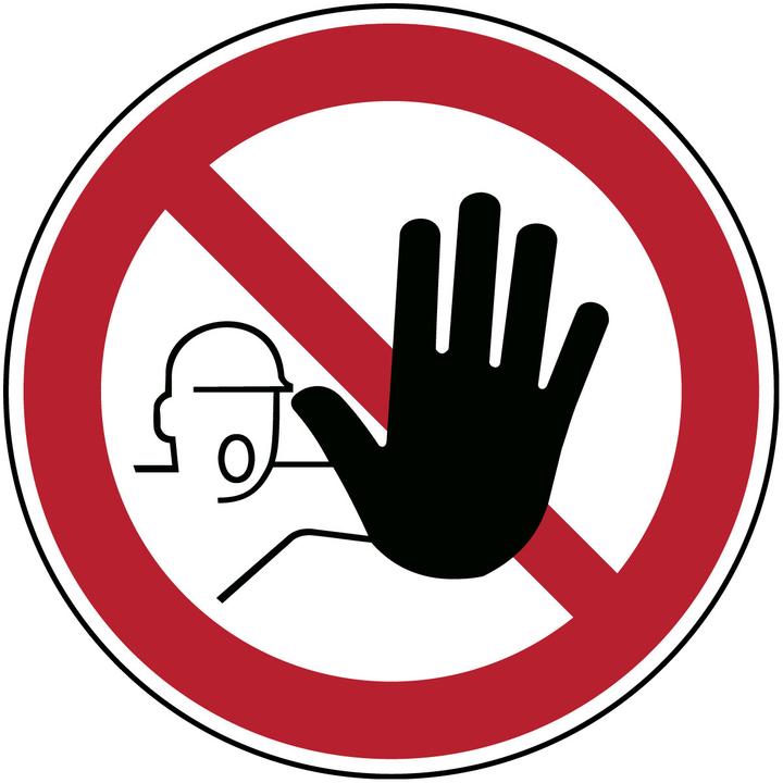 Produktbild Brady PIC 209-DIA 100-B7525, Verbotsschilder - Zutritt für Unbefugte verboten