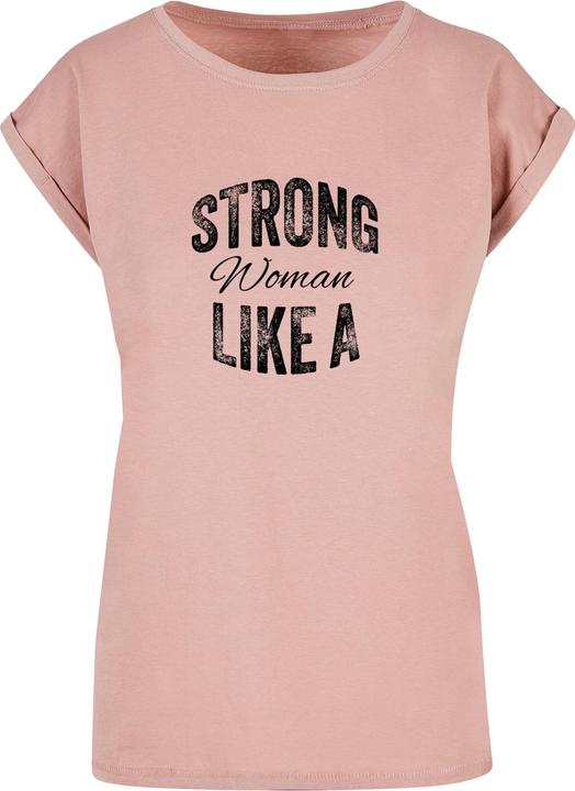 Produktbild Merchcode Ladies WD - Strong Like A Woman Extended Shoulder Tee - 113565 (XS)
