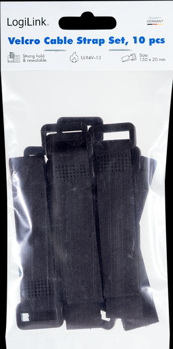 Actual product image LogiLink Cable tie (Velcro cable ties, 150 mm, 10 pcs.)